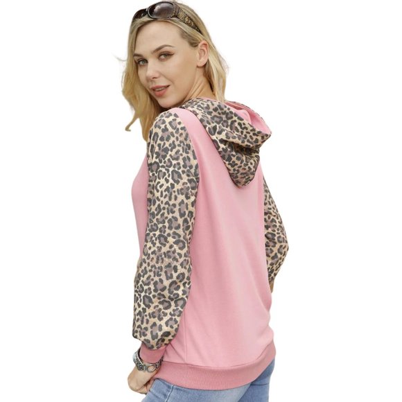 MONTANA WEST American Bling Hippie Soul Leopard Hoodie Sweatshirt S-XXL NWT - Picture 3 of 4